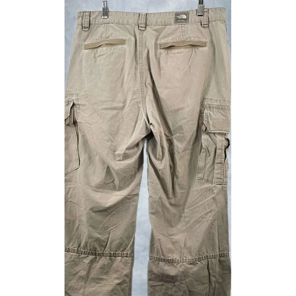 The North Face Cargo Pants Men 34 Relaxed Twill Hike Hunt Outdoor Tactical Khaki